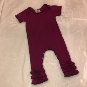 Ruffle one piece for baby girl